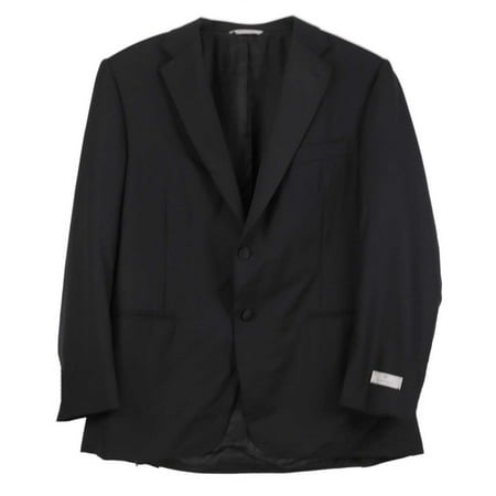 Canali Men's Black Wool Tuxedo Suit With Peak Lapels - 43