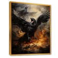 thumbnail image 2 of Designart "Dark Shadows Bring Mysterious Mood I" Animals Bird Floater Framed Canvas Wall Art, 2 of 5