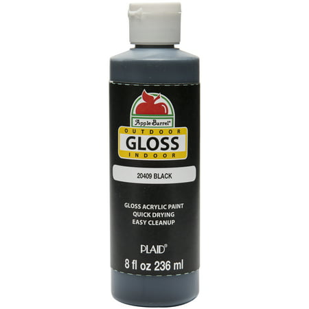 Apple Barrel Gloss Black Acrylic Paint, 8 Fl. Oz. (Best Paint For Fiberglass)