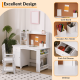 thumbnail image 3 of De madera para niños study escritorio y chair set con estante bulletin board y almacenamiento cabinets para boys y girls aged 3-8, 3 of 6
