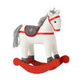 thumbnail image 2 of Christmas Rocking Horse Plush Toy Wooden Base Stable Material Suitable for Toddler Holiday Display and Nursery Decor, 2 of 9