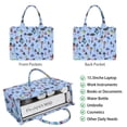 thumbnail image 2 of Large Capacity Tote Bag,Colorful Mushroom Pattern Light Blue Pattern Handbag Fashion Luxury Tote Bag,15.7"x13"x 5.1" Inches,Laptop Compatible, 2 of 6