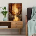 thumbnail image 5 of Golden Autumn Forest Stream Canvas Print, Perfect for Living Room, Bedroom, Office, Hotel, Nature Home Decor, 5 of 8