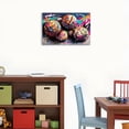 thumbnail image 5 of VELVET Abstract Basketball Wall Art Kids Room Decor Colorful Basketballer Poster Graffiti Balls Wall Decor for Teen Boysin, Street Pop Sports Painting Playroom Nursery Decorations 18x12inch Framed, 5 of 6