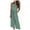 83# Green, variant on RPVATI Women Casual Sleeveless Striped Jumpsuit Wide Leg Capri Romper Pants Cropped Overalls Tie Knot with Pocket Black M