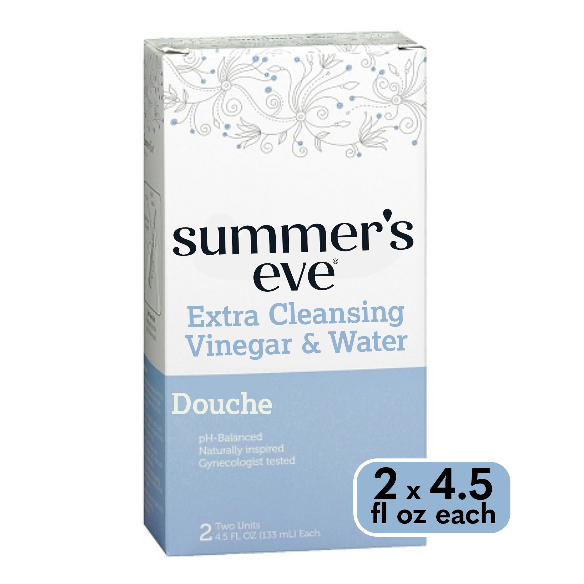 Mening gebed zwaar Summer's Eve Douche, Extra Cleansing Vinegar & Water, 2 Units, 4.5 oz Each  - Walmart.com