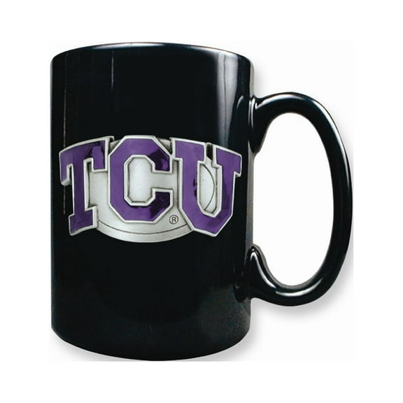 Collegiate Texas Christian University 15 oz. Black Ceramic Mug QGC1736