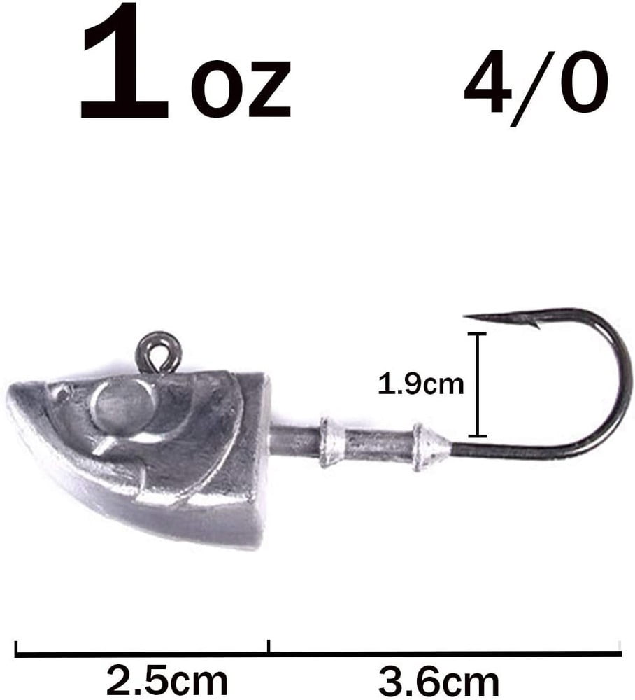 10Pcs Jig Heads Saltwater Fishing Swimbait Saltwater Jig Heads Lures for Bass