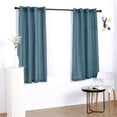 thumbnail image 6 of Efavormart Pack of 2 52"x64" Light Blue Faux Linen Curtains, Semi Sheer Curtain Panels with Chrome Grommet for Living Room Home Decor Window Privacy Linen Textured Drapes, 6 of 11