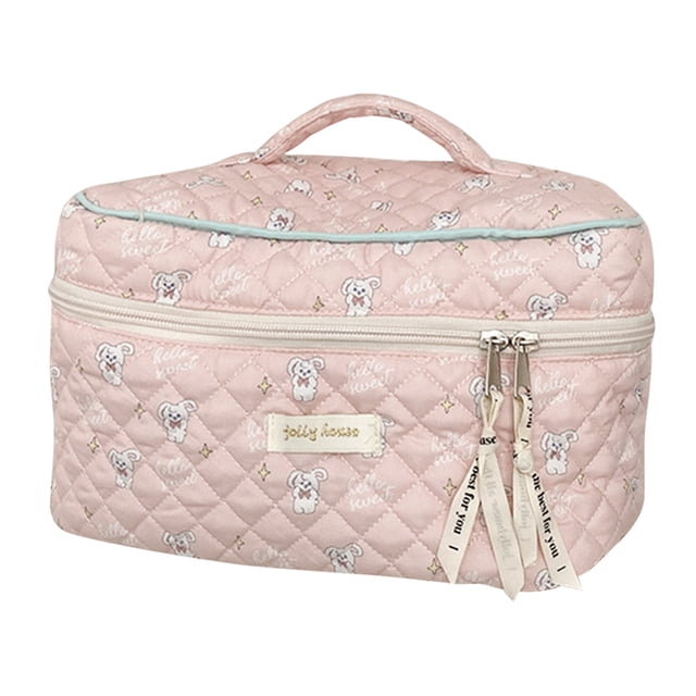Bolsa de cosméticos linda coreana de viaje portátil acolchado (conejo rosa) Ehuebsd Para Estrenar