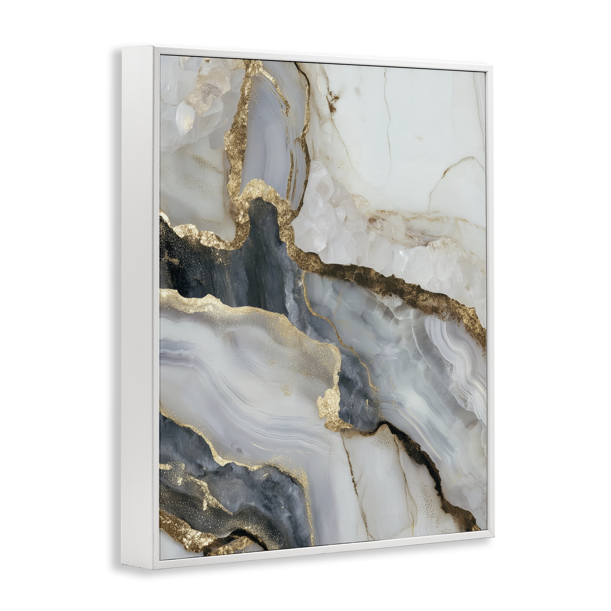 Stupell Industries Elegant Touch of Gold White Framed Giclee Art, design by Svetlana Aleynikova