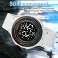 thumbnail image 3 of SKMEI Men's Digital Sports Watch Large Face Waterproof Wrist Watches for Men with Stopwatch Alarm El Noctilucent, 3 of 8