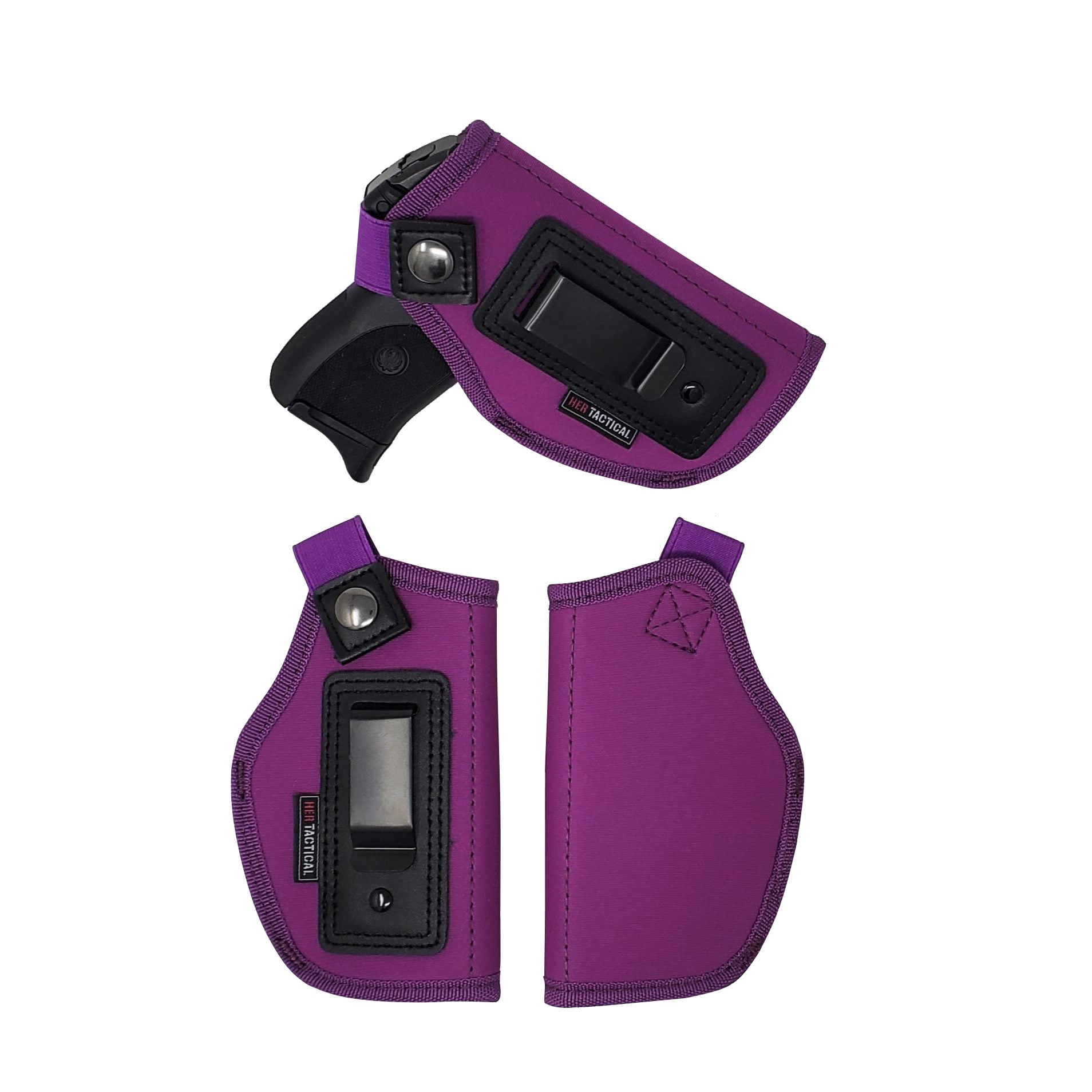 HER TACTICAL Holster for Women Universal Hip Holster for Compact Size - Purple Right