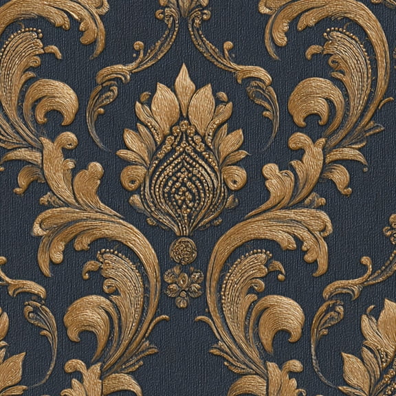 Baroque Peel and Stick Wallpaper Rich Vintage Damask Featuring Baroque Floral Patterns Wall Mural 23.6in x 9.8ft Self Adhesive Removable Wall Paper Renter Friendly Wallpaper for Bedroom Men