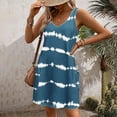 thumbnail image 4 of AKAFMK Summer Maternity Clothes,Sleeveless Maternity Dresses,Women's Casual Sundress With Pockets Summer Boho Beach Dress Floral T-Shirts Dress V Neck Loose Tank Dresses, 4 of 5