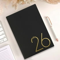 2026 Planner Calendar,Hardcover 2026 Calendar Planner,2026 Hardcover Weekly Planner Notebook,with Monthly Tab 80Gsm Thick Paper Daily Planner 365-Day Office Plan,Black