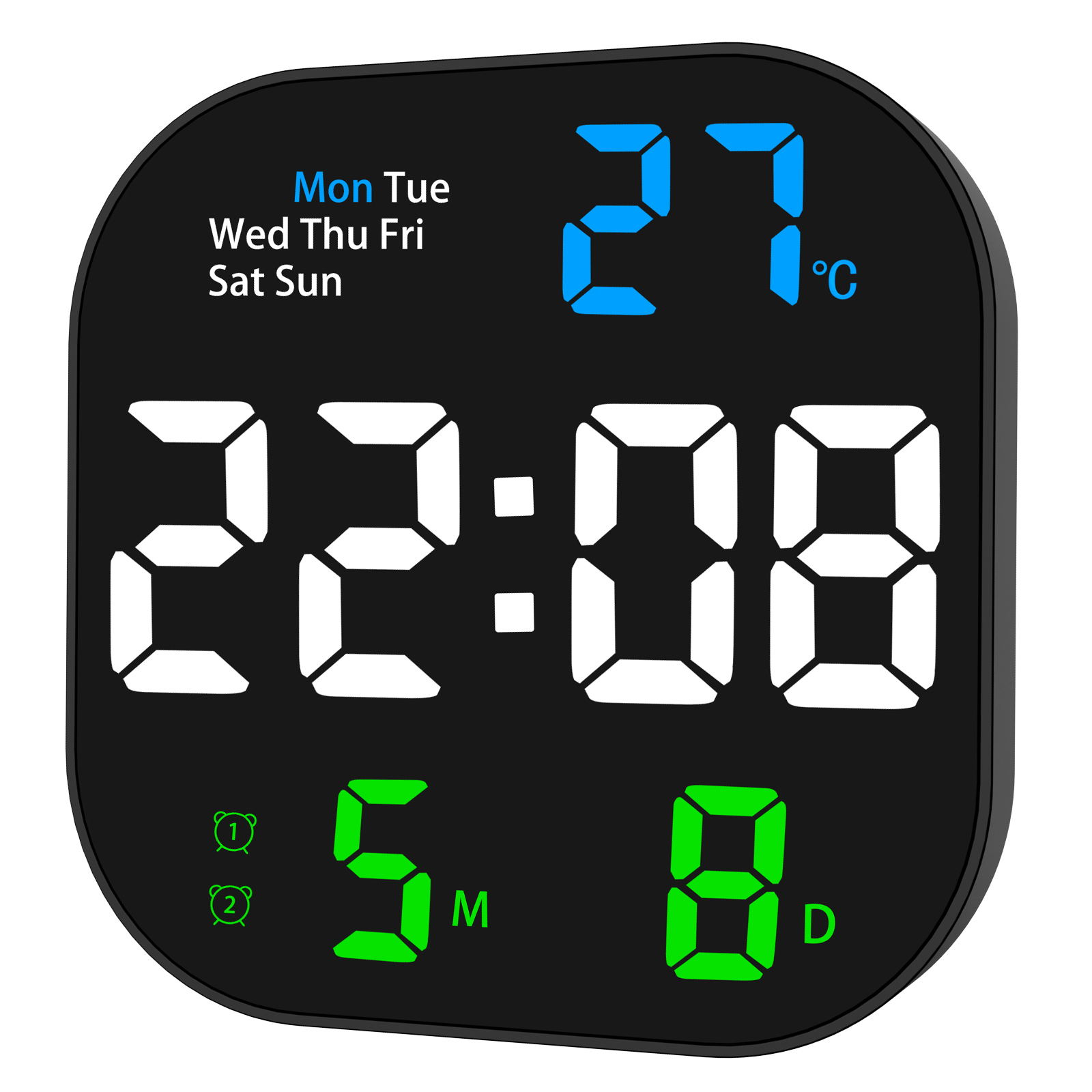 Digital Alarm Clock Large Display Wall Alarm Clock with Remote Control