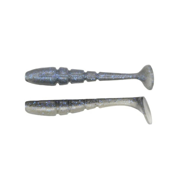 X-Zone Lures Pro Series Mega Swammer 5.5" - Snow White Soft Bait, 3D Paddle Tail For Bass Fishing