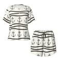 thumbnail image 4 of Picia Anchors and Ropes Pajamas Sets for Women Soft Short-Sleeved Pjs with Lounge Shorts Two Piece Sleepwear-, 4 of 9