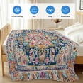 thumbnail image 4 of Colorful Boho Cooling Blanket,Lightweight Breathable Summer Throw Blanket with Double Sided Cold Effect,Ethnic Vintage Mexican Flowers Southwestern Picnic Blankets Bed Sheet for Hot Sleepers 40"x60", 4 of 8