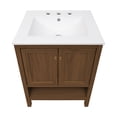 thumbnail image 4 of Château 24" Freestanding Bathroom Vanity in Brown Oak with 3-Hole Widespread Sink Top, 4 of 5