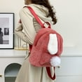 thumbnail image 4 of Michellecmm Plush Backpack for Women Cute Bunny Purse Backpack Lightweight Faux Fur Daypack Bookbag, 4 of 9