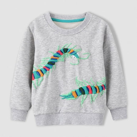 

Sweatshirt for Kids Autumn Pullover Casual Crewneck Pullover Printed Handsome Pure Cotton Wear Children Hoodies