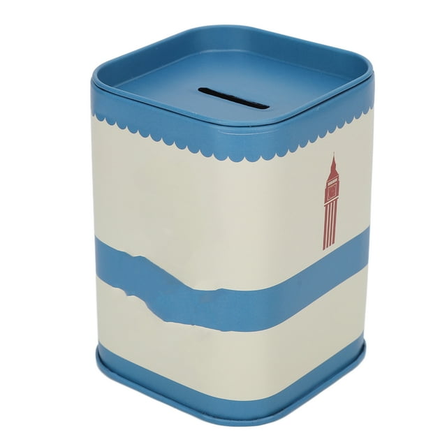 Contenant de Disposition pour Objets Tranchants, Boîte de Rangement pour Lames Réutilisable Qui Garde l'État, Épaissie, Ouverture Supérieure en Fer, Grande Capacité, Couvercle Détachable pour Magasins, Bleu