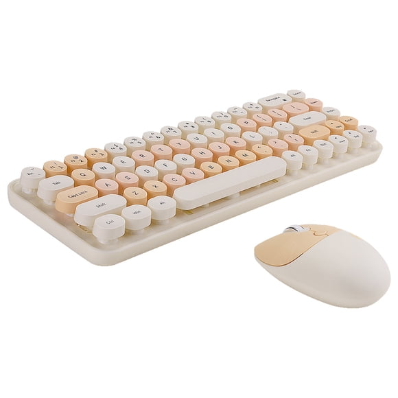 Mofii Clavier et Souris Sans Fil 2,4 g Combo 68 Touches Clavier Sans Fil Souris Ergonomique DPI Réglable à 3 Vitesses