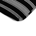 thumbnail image 5 of Jordan Manufacturing 45" x 22" Reeder Black Stripe Rectangular Outdoor Chair Cushion with Ties and Hanger Loop, 5 of 13