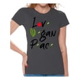 thumbnail image 1 of Awkward Styles Love Vegan Peace Womens T-Shirt Lovely Vegetarian Tshirt Vegan Friendly Shirts for Ladies Vegan T Shirts Vegan Clothes for Women Vegan Organic Shirts for Her Gifts for Vegetarians, 1 of 4