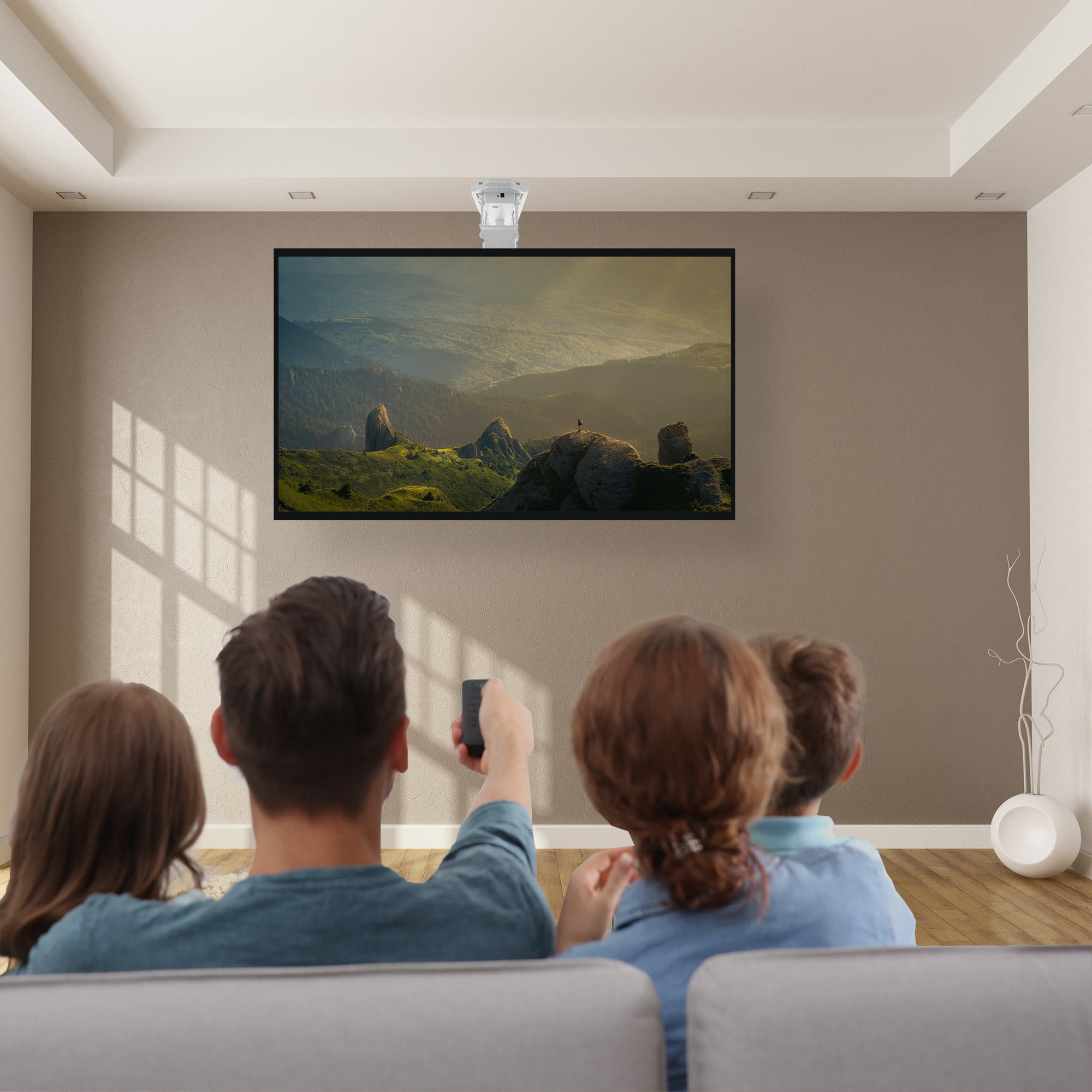 Motorized Flip Down Ceiling Tv Mount Shelly Lighting