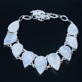 thumbnail image 2 of Rainbow Moonstone Pear Gemstone 925 Sterling Silver Jewelry Necklace 18" VJ 3281, 2 of 5