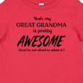 thumbnail image 4 of Inktastic Yeah My Great Grandma is Pretty Awesome Boys or Girls Baby T-Shirt, 4 of 5