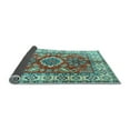 thumbnail image 2 of Ahgly Company Indoor Round Geometric Light Blue Traditional Area Rugs, 6' Round, 2 of 4