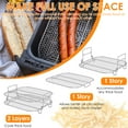 thumbnail image 3 of Grusce 2Pcs Square Air Fryer Rack 8 inch Stainless Steel Dehydrator Rack Stackable Air Fryer Racks Heat Resistant Square Racks Air Fryer Accessories Dishwasher Safe for Square Air Fryer Oven, 3 of 5