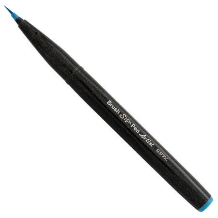 UPC: 0884851035769 | Pentel Sign Pens with Brush Tip Micro Brush-Tip Sky Blue