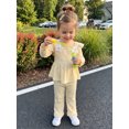 thumbnail image 6 of RUINIXCW Toddler Girls Fall Outfits Long Sleeve Striped Tops and Ruffled Pants Set, 6 of 8