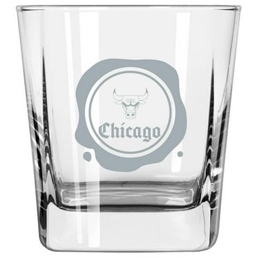 Chicago Bulls 14oz. Frost Stamp Old Fashioned Glass