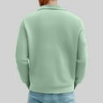 thumbnail image 5 of YOIAVAIOY Men's Long Sleeve Knit Polos, Breathable Versatile Casual Trendy, Soft Pullover for Daily Wear Green M, 5 of 9