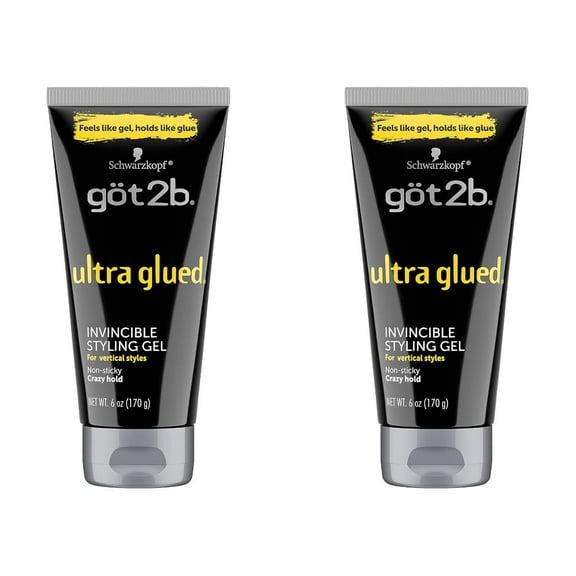 Got2b Ultra Glued Invincible Styling Gel - 6oz - 2 Pack