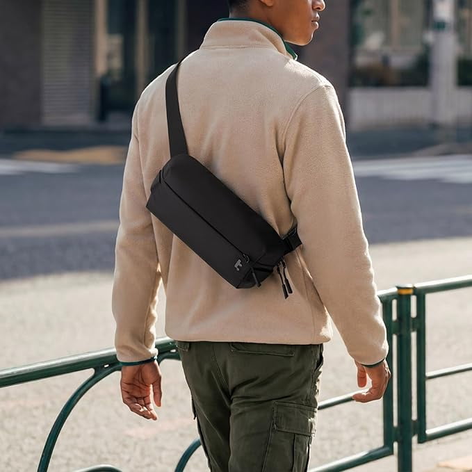 tomtoc 3L Compact EDC Sling Bag, Chest Shoulder Crossbody Sling Daypack for Men Women, Water-resistant Lightweight Everyday Carry Casual Pack for Nintendo Switch 2, Tactical, Travel, Work, Gym, Sport