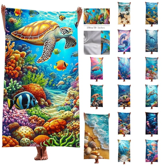 Beach Towels $15 & under. Sentuca Summer Beach Towels for Kids, Lightweight Hawaiian Bath Towel 29 x 59 Inch