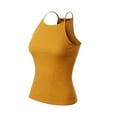 thumbnail image 3 of Made by Olivia Women's Halter Neck Ribbed Tank Top, 3 of 4