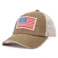 thumbnail image 2 of AMERTEER Casquette de Baseball Unisexe Décontractée Broderie Drapeau en Maille Ajustable Lavée, 2 of 4