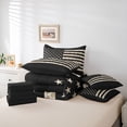 thumbnail image 6 of Homewish White Wheat Leopard Print Twin Bedding Sets 7-Piece for Teen, Stars Stripes Print Bedding Comforter Set, Rustic US Flag Reversible Sheet Sets, Ultra Soft Bedroom Decor, 6 of 8