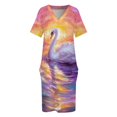 thumbnail image 4 of Aurora Swan vestido suelto con bolsillos vestido de mujer elegante vestidos de verano de lujo vestidos elegantes de mujer para vestido de novia estilo coreano, 4 of 7