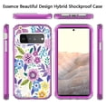 thumbnail image 2 of SOGA Hybrid Shockproof Phone Cover Designed for Google Pixel 6 Pro Case - Purple Flower, 2 of 4