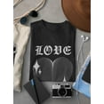 thumbnail image 3 of Love Techno Style Heart T-Shirt Women -Image by Shutterstock, Female Small, 3 of 4