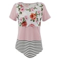 thumbnail image 2 of Shldybc Maternity Summer Clothes, Pregnant Women Clothes Printed Striped Lace Cross Breastfeeding Top, Plus Size Tops for Women, Summer Savings Clearance, 2 of 4